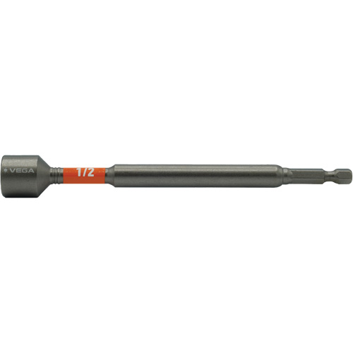 Impactech&reg; Nut Driver, 1/2" Tip, 1/4" Drive, 6" L, Magnetic Duraquip Inc