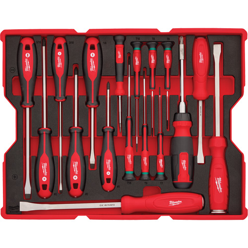 Screwdriver & Pry Bar Set with Tray for PACKOUT Drawers, 17, Magnetic Duraquip Inc