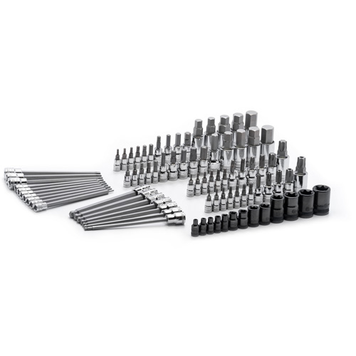 Jeu de forets SAE/m&eacute;triques, Torx externe/Hexagonale/Sph&egrave;re hexagonale/Torx/Torx inviolable, Prise 1/4"/3/8"/1/2", 84 mr Duraquip Inc