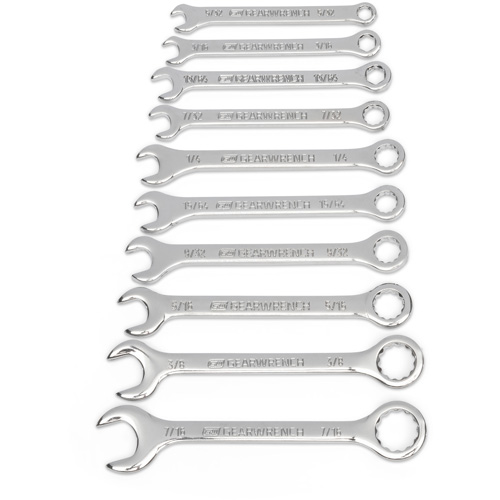 SAE Midget Wrench Set, Combination, 10 Pieces, Imperial Duraquip Inc