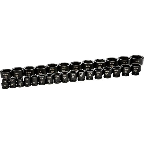 Jeu de douilles SAE &agrave; 6 pans, 29 Mcx, Chocs, Prise de 3/4" Duraquip Inc