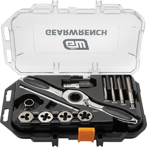 SAE Ratcheting Tap & Die Set, 13 Pieces Duraquip Inc