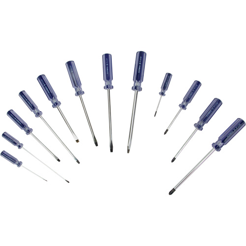 Slotted & Philips Screwdriver Kit, 12 Pcs. Duraquip Inc