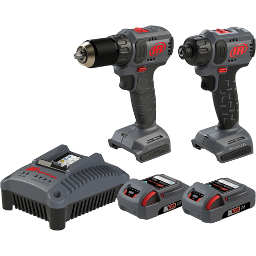 Compact Drill & Screwdriver Cordless Combo Tool Kit, Lithium-Ion, 20 V Duraquip Inc