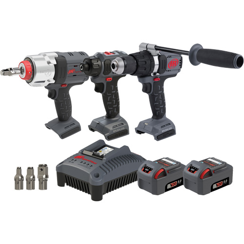 Screwdriver, Hammer Drill & Impact Driver Combo Tool Kit, Lithium-Ion, 20 V Duraquip Inc