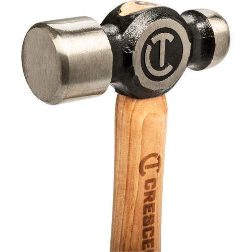 Ball Pein Hammer, 32 oz. Head Weight, Polished Face, Wood Handle Duraquip Inc