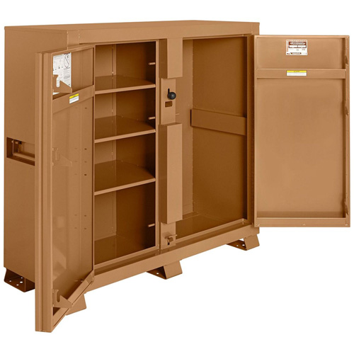 Model 111 Jobsite Cabinet with Padlock, Steel, 47.5 Cubic Feet, Tan Duraquip Inc