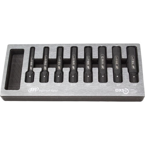 SAE Bit Impact Socket Set, Hex, 8 Pcs Duraquip Inc