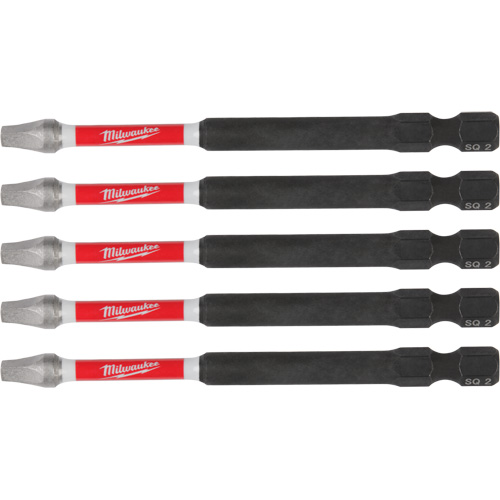 SHOCKWAVE Impact Recess Power Bits, Square, 2 Tip, 3-1/2" Length Duraquip Inc