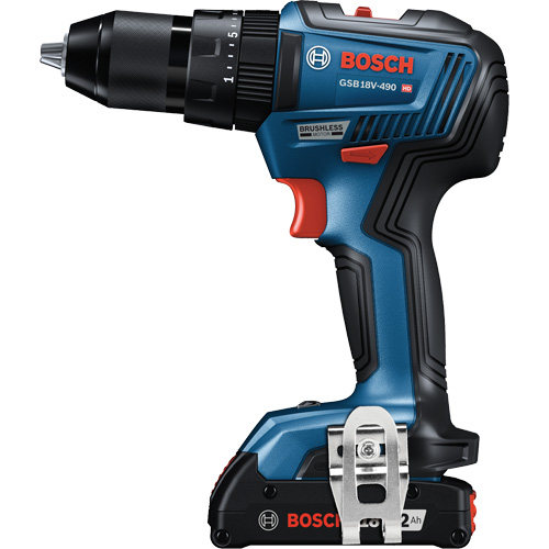 EC Brushless 1/2 In. Hammer Drill/Driver Kit, 1/2" Chuck, 18 V Duraquip Inc