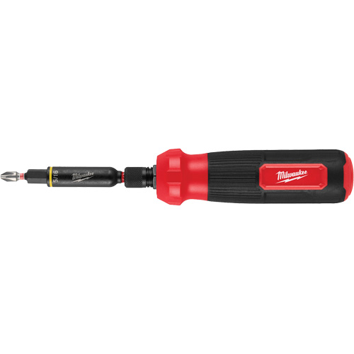 Tournevis multi-usage 8-en-1 avec embouts et tourne-&eacute;crous &agrave; chocs SHOCKWAVE, 8-1/3" lo, Prise Coussin&eacute;e Duraquip Inc