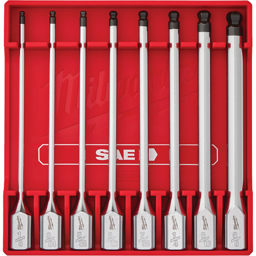 Jeu de douilles longues &agrave; embouts SAE, Sph&egrave;re hexagonale, Prise 3/8", 8 mr Duraquip Inc