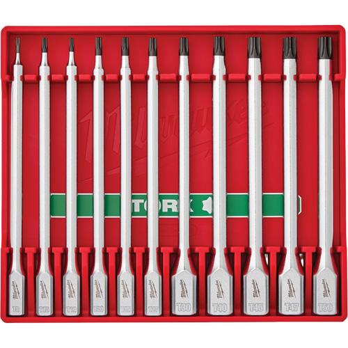 Jeu de douilles &agrave; embouts longues, Torx, Prise 1/4"/3/8", 11 mr Duraquip Inc