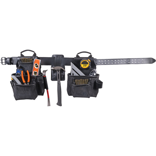 Ensemble de tabliers robustes Phantom 4 morceaux, Cuir, Noir Duraquip Inc