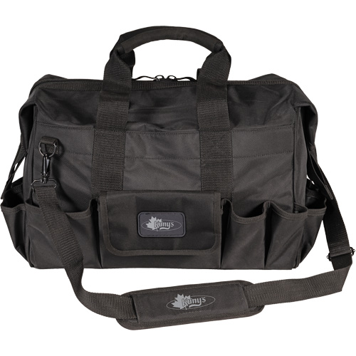 Phantom Collection 18" Contractor's Tool Bag, Ballistic Polyester, 25 Pockets, Black Duraquip Inc