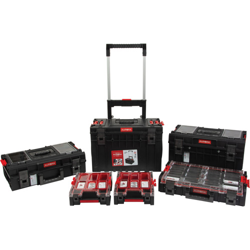Ensemble de d&eacute;part roulant de coffres &agrave; outils Arx de 5 morceaux, 25-1/5" x 19" x 54-3/5", Noir Duraquip Inc