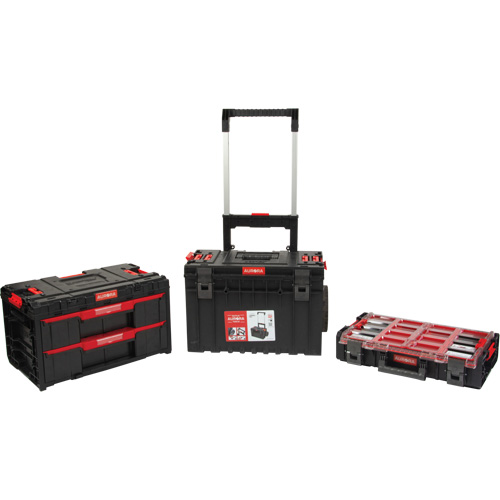 Ensemble de d&eacute;part roulant de coffres &agrave; outils Arx de 3 morceaux, 25-1/5" x 19" x 42-2/5", Noir Duraquip Inc
