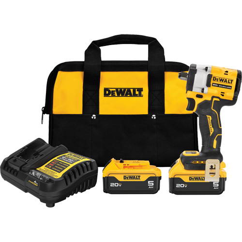 ATOMIC MAX* Cordless Impact Wrench With Hog Ring Anvil Kit, 20 V, 1/2" Socket Duraquip Inc