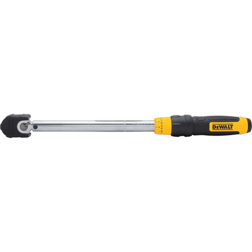 Micrometer Torque Wrench, Click, 3/8" Square Drive, 20 - 100 ft-lbs./27.11-135. 58 N.m Duraquip Inc