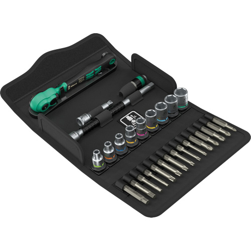 Jeu de cl&eacute; &agrave; cliquet SA 14 Zyklop Comfort avec levier dinversion, 28 Mcx, Prise de 1/4" Duraquip Inc