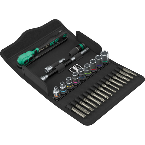 Jeu de cl&eacute; &agrave; cliquet SA 15 Zyklop Comfort avec levier dinversion, 28 Mcx, Prise de 1/4" Duraquip Inc