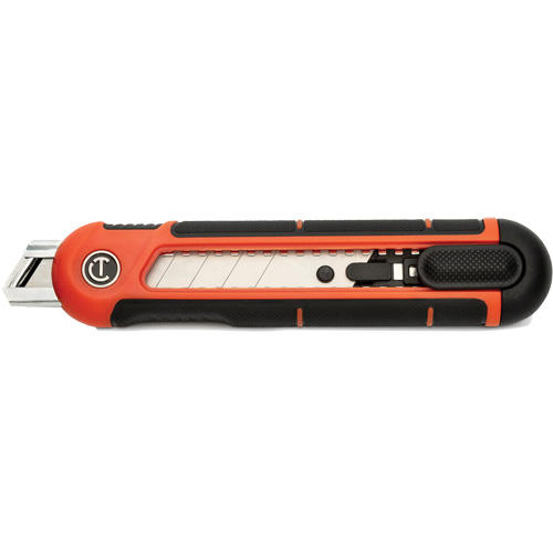 Couteau r&eacute;tractable &agrave; lame cassable de 18 mm, Acier, Prise en Plastique Duraquip Inc