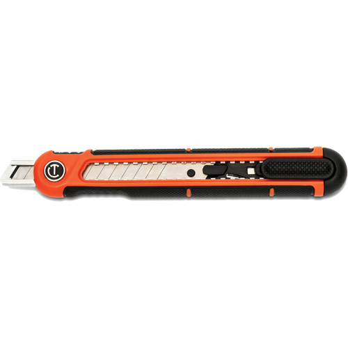 9mm Snap Off Blade Retractable Knife, Steel, Plastic Handle Duraquip Inc