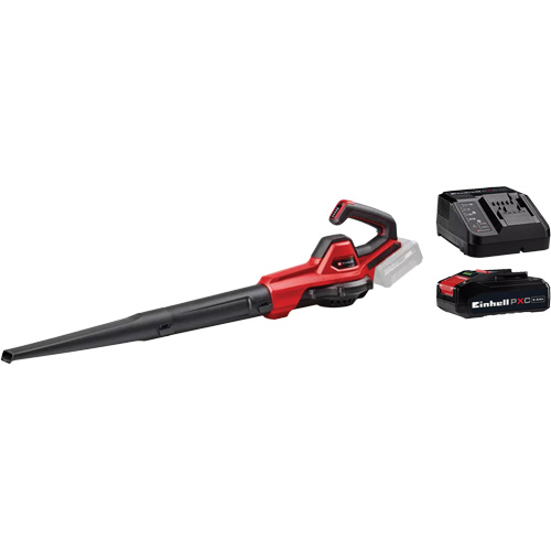 Souffleuse universelle 110 pi3/min sans fil avec batterie 2,5 Ah et ensemble de d&eacute;part de chargeur, 18 V, Vitesse d'air 155,34 mi/h, &agrave; pile Duraquip Inc