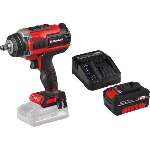 Professional Cordless Impact Wrench with 4Ah PXC Battery & Charger Starter Kit, 18 V, 1/2" Socket Duraquip Inc