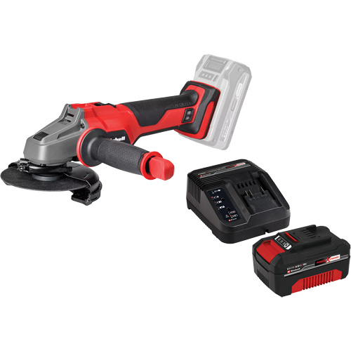 Professional Cordless Angle Grinder with 4Ah PXC Battery & Charger Starter Kit, 5" Wheel, 18 V Duraquip Inc