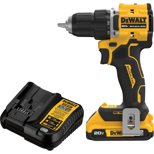 Ensemble visseuse-perceuse sans fil et sans balai ATOMIC COMPACT SERIES, Lithium-ion, 20 V, Mandrin 1/2" Duraquip Inc