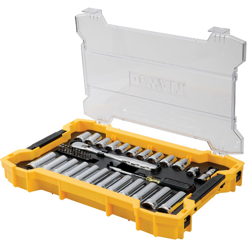 Jeu d'outils 3/8" & 1/2" pour m&eacute;canicien avec plateau & couvercle TOUGHSYSTEM 2.0 Duraquip Inc