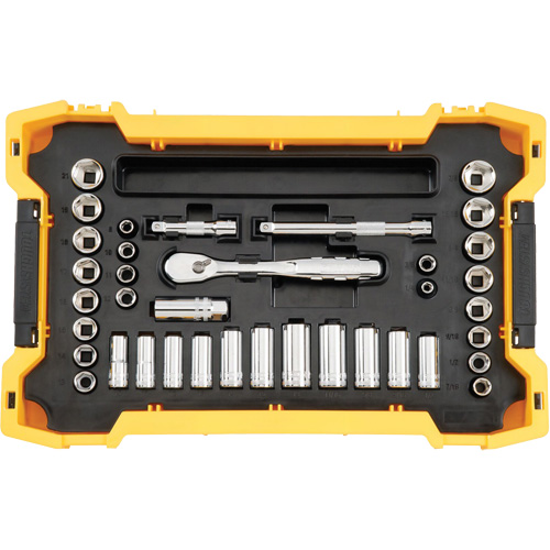 Jeu d'outils 3/8" & 1/2" pour m&eacute;canicien avec plateau & couvercle TOUGHSYSTEM 2.0 Duraquip Inc