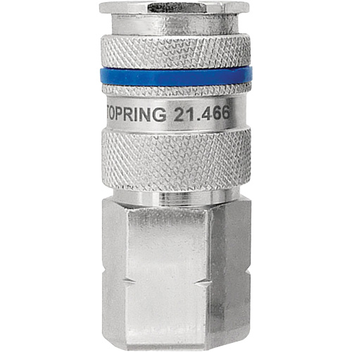 Raccord industriel rapide QUIKSILVER, Laiton nickel&eacute;, 3/8", NPT femelle, 435 PSI Duraquip Inc
