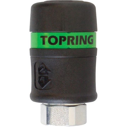 Raccord rapide TOPQUIK Ultraflo 7,8 mm, Composite en polyester, 3/8", NPT femelle, 174 PSI Duraquip Inc