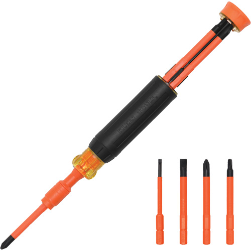 Tournevis isolant &agrave; embouts interchangeables 4-en-1 Duraquip Inc