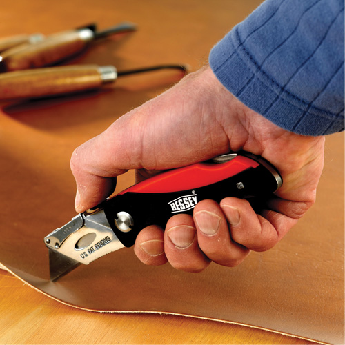 Folding Utility Knife, 2-3/8" Blade, Plastic/Cushion Handle Duraquip Inc