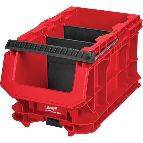 PACKOUT Compact Crate, 15-1/2" x 9-1/2" x 8-3/4", Black/Red Duraquip Inc