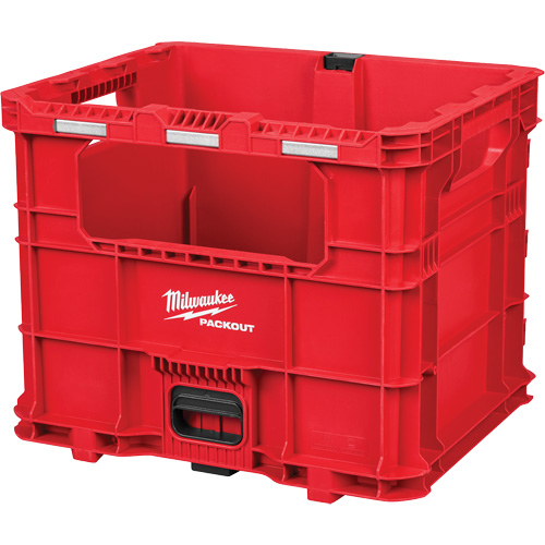 PACKOUT XL Crate, 15-3/4" x 18-5/8" x 15", Black/Red Duraquip Inc