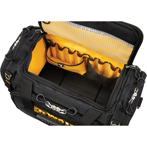 Sac &agrave; outils de chantier ToughSystem 2.0 r&eacute;sistant &agrave; la salet&eacute;, 1680 Denier, 50 pochettes, Noir/Jaune Duraquip Inc
