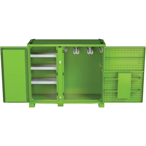 Onsite PPE Storage Cabinet, Steel, High-Visibility Lime Green Duraquip Inc
