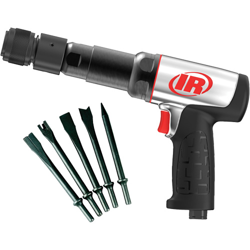 Marteau pneumatique robuste avec burins, 21,8 pi³/min, 1/4" NPT, 2600 coups/min, 3/4" x 3-3/4" (19,05 mm x 95,25 mm) Duraquip Inc