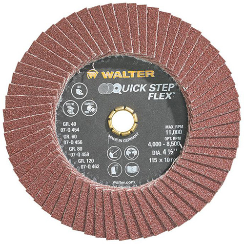 Disque &agrave; lamelles QUICK-STEP FLEX, 4-1/2" x Type 29, Grain 80, Oxyde d'aluminium Duraquip Inc