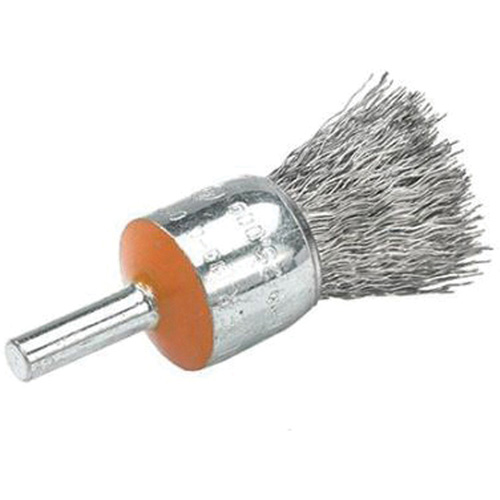 Brosses mont&eacute;es &agrave; fils cr&ecirc;p&eacute;s, 1/2", Fils 0,01", Tige 1/4" Duraquip Inc