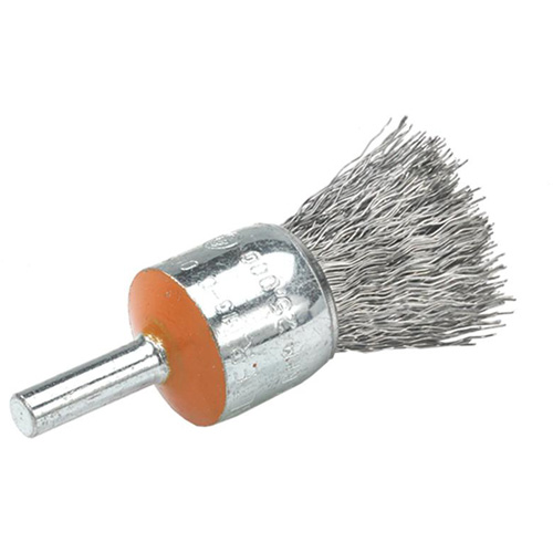 Brosses mont&eacute;es &agrave; fils cr&ecirc;p&eacute;s, 3/4", Fils 0,014", Tige 1/4" Duraquip Inc