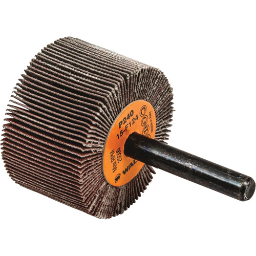 Flap Wheels-Coolcut Flap Wheels, Aluminum Oxide, 240 Grit, 1-1/2" x 1" x 1/4" Duraquip Inc