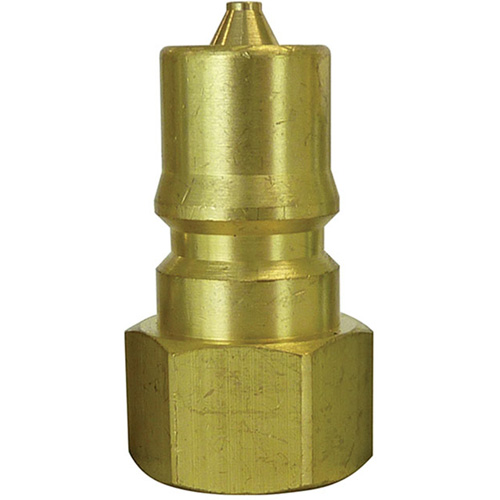 Hydraulic Quick Coupler Plug, 1" Dia., Brass Duraquip Inc