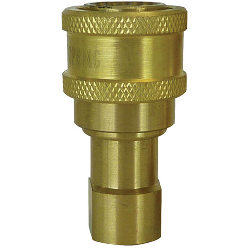 RACCORD HYDRAULIQUE FERME 2VOIES,3/4"NPT,LAITON, Laiton/Acier inoxydable Duraquip Inc