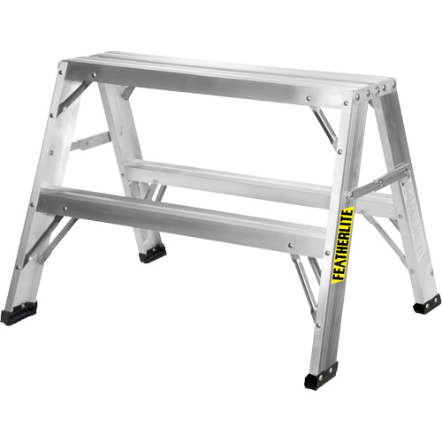 Industrial-Duty Sawhorse, 2' H x 31.9375" W x 23.50" D, 300 lbs. Capacity, Aluminum Duraquip Inc