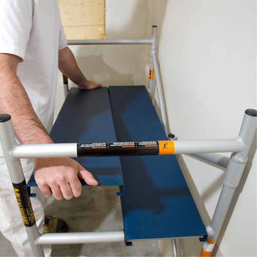 Mobile Work Scaffolding - Mini Scaffoldings, Aluminum Frame, 42" D x 48-1/2" H Duraquip Inc